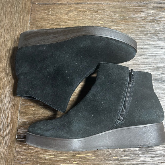 Lucky Brand Karmeya leather suede wedge boots size 9 - Picture 4 of 9